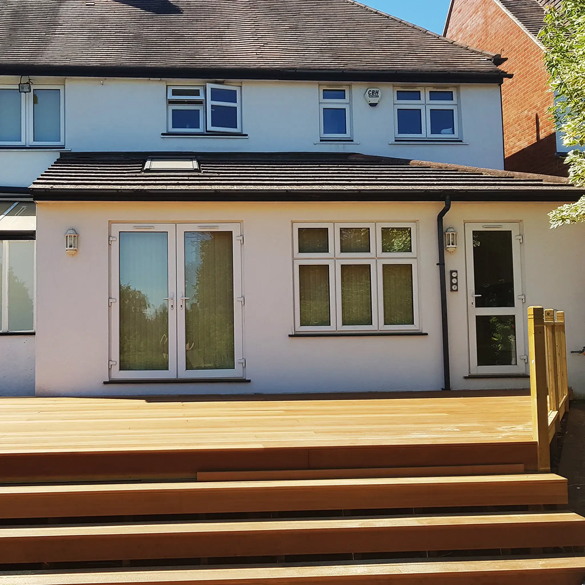 Garden architecture composite deck and wood Sutton